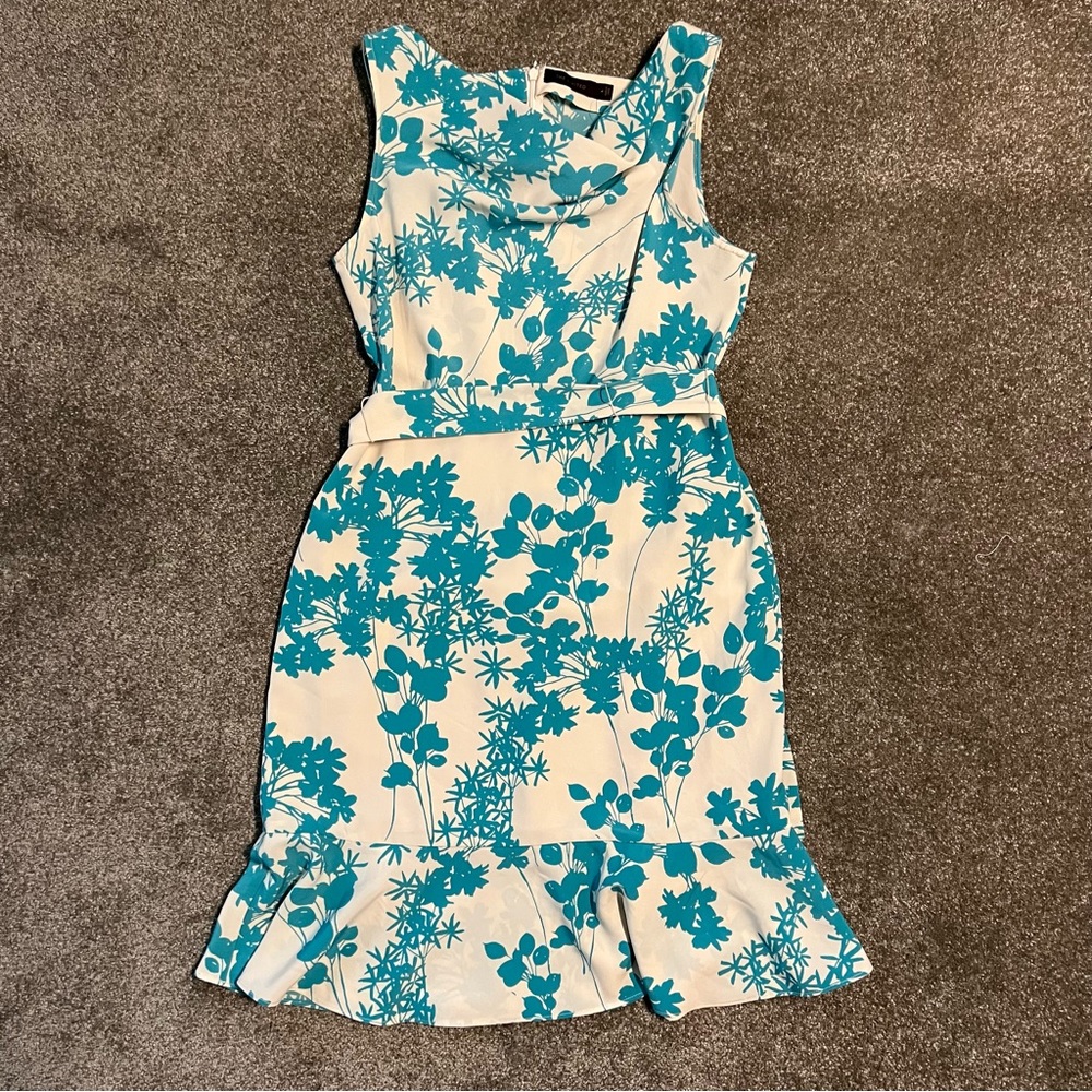 The Limited Blue and White Floral Dress